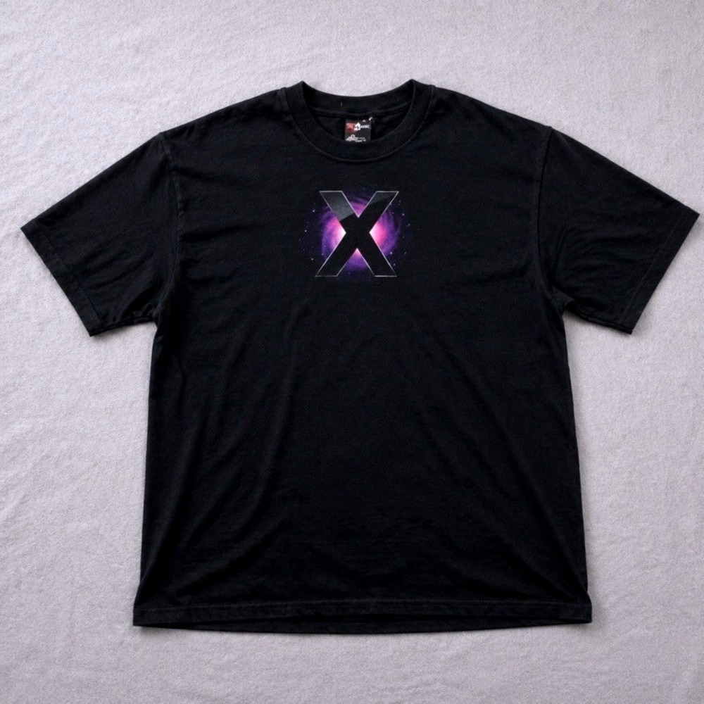 Vintage Apple Mac OS X Leopard Official Promo T-Shirt Hanes Beefy-T Black Large